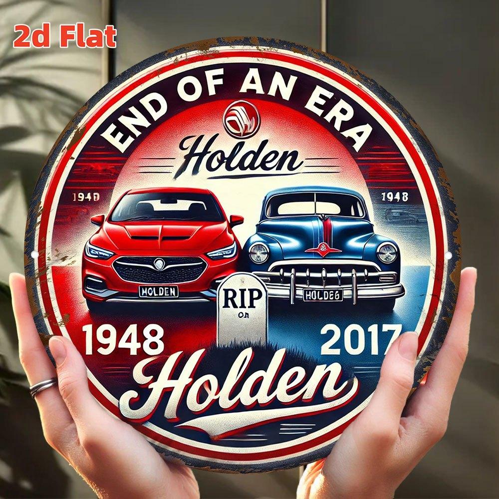 

Vintage Holden The End of an Era Round Aluminum Sign чистый