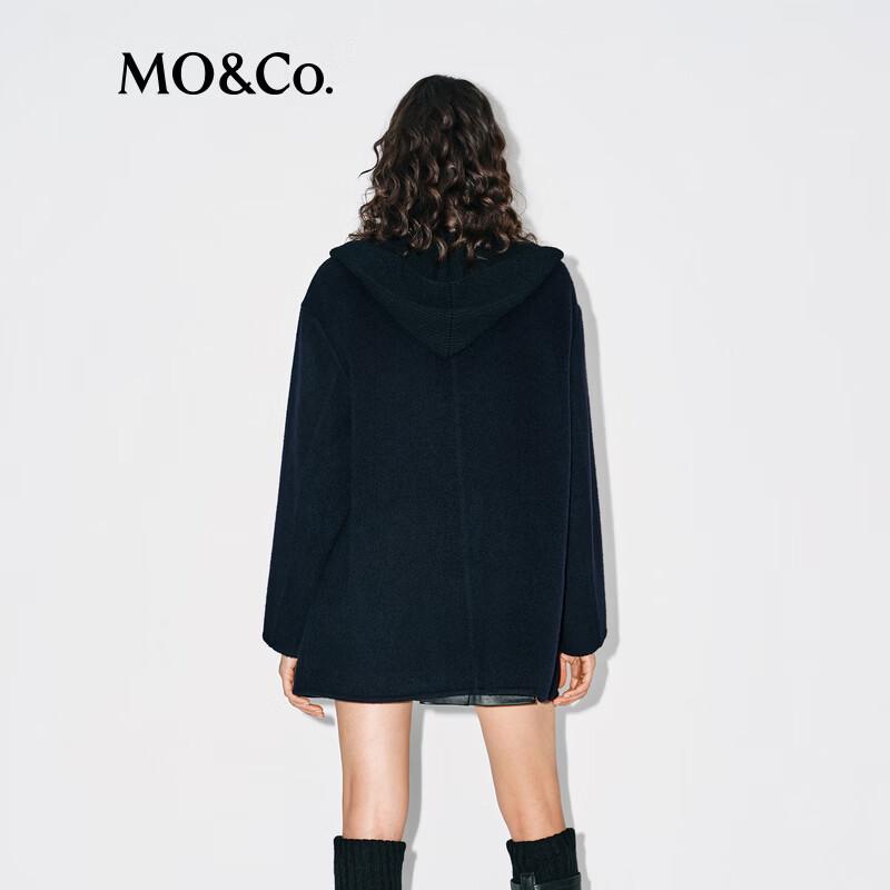 MO&Co. Detachable Hood Wool Blend Coat