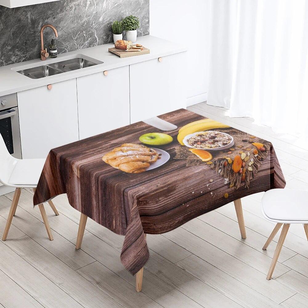 Gourmet-bedruckte Tischdecke, Restaurant-Tischdekoration und Dekoration, Küche, Zuhause, Antifouling, wasserdicht