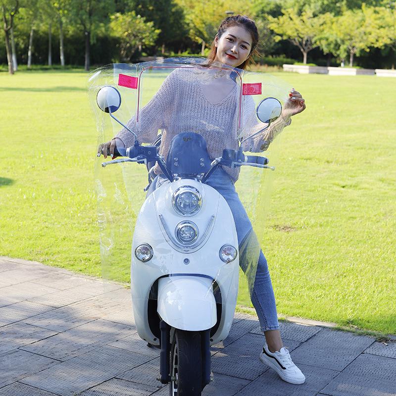 

Electric Car Rainproof Windshield Cover: Transparent, Waterproof Film for Scooters and Battery Cars.