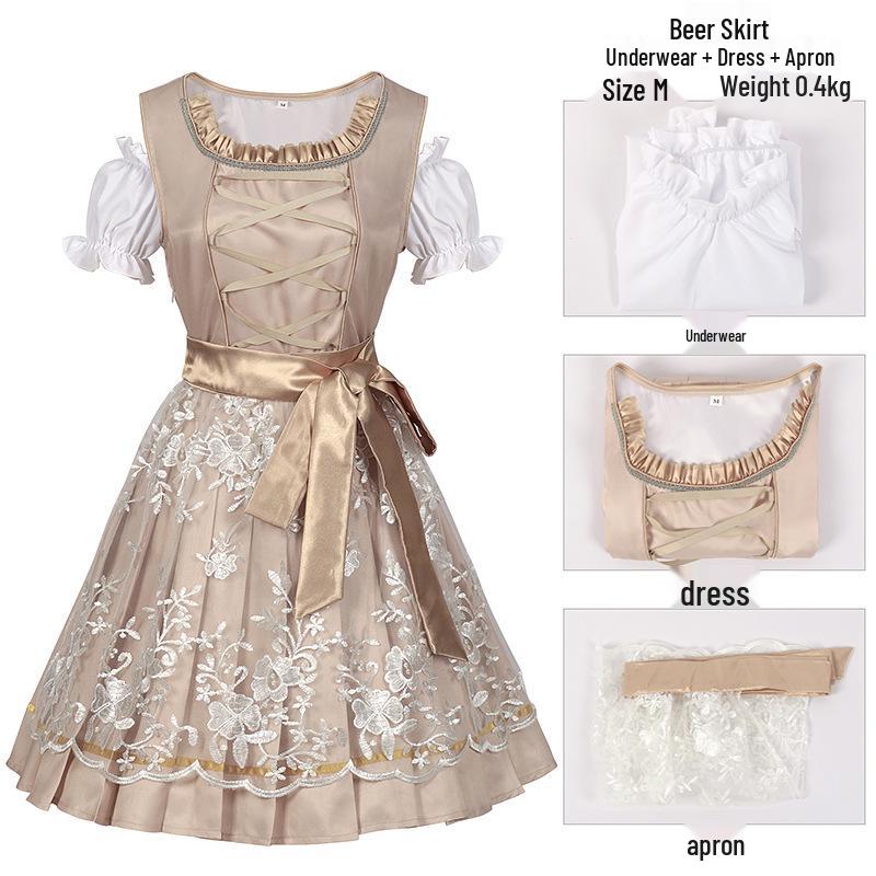 Bavarian Oktoberfest Women's Costume Set - Halloween Carnival Outfit