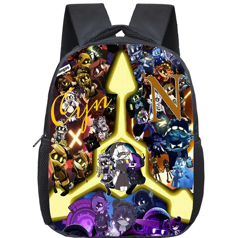 Cartoon Mord Drohnen Rucksack für Jungen Mädchen Uzi und N Aufdruck Schultasche 12 Zoll Kindergarten Kleinkind Schultaschen Kinderrucksack
