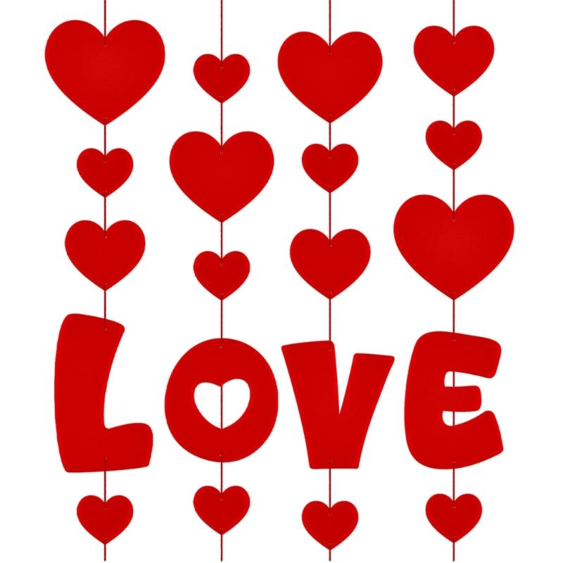 

Multifunctional Love Theme Paper Hanging Strings for Multiple Event Including Weddings Birthdays Simple Installation 1