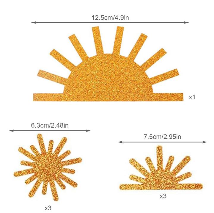 26pcs Sun Cake Golden Sun Cake Cupcake Toppers Ball Dessert Picks, Sun Theme Birthday Party Baby Shower Celebration Photo Props
