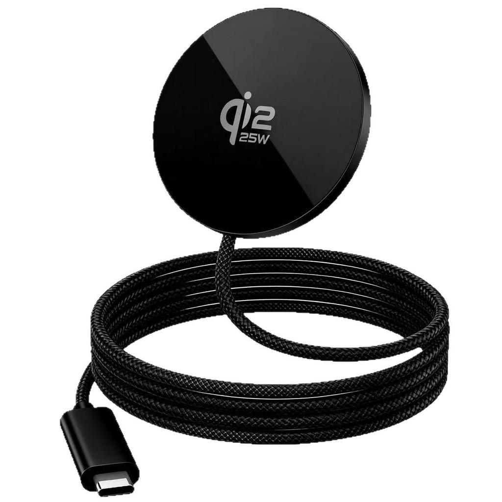 Qi2.2 Magnetic Wireless Charger with Low-Temperature Heat Dissipation, 25W Fast Charging for Apple 17 Phones.