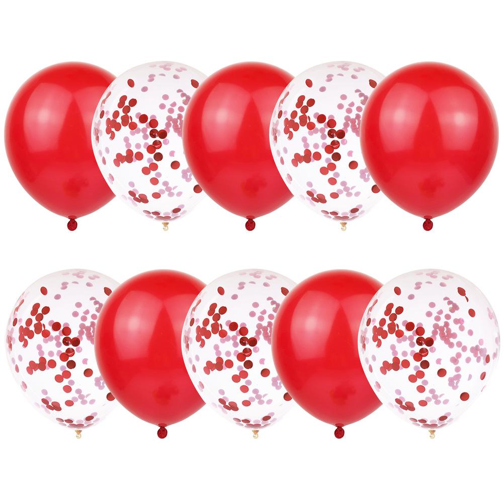 Christmas Red And Green Sequin Latex Balloon Wedding Wedding Room Creative Decoration Balloon Sequin Balloon Package