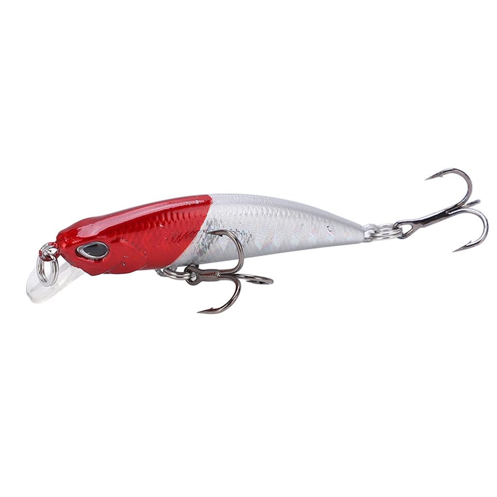 5cm Hard Artificial Minnow Fishing Bait 3D Lifelike Eyes Floating Wobbler Fishing Lures#4