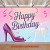 Party Backdrop Birthday Purple Photo Booth Background Front Door Decor