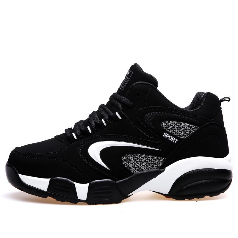 Men's Sport Running Shoes with Cotton and Fleece Lining - Warm Air Cushion Sneakers for Hiking and Walking