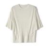 Summer Elegant Casual Loose Knitted Shirt Butterfly Sleeve Blouse Women O Neck Loose Knit Tops Ladies 2023  Blusa Mujer 27188