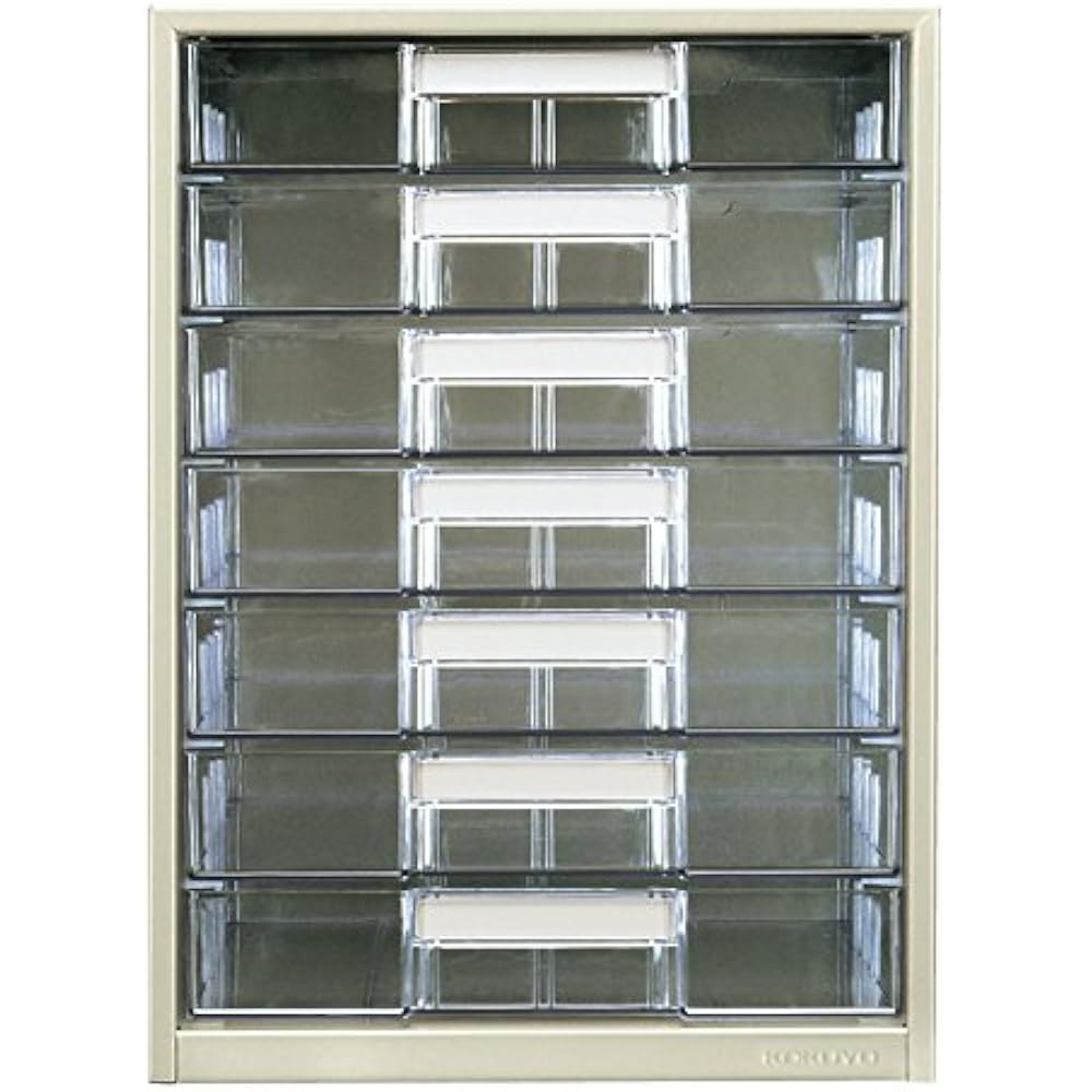 Kokuyo LC-G7M Letter Case, Clear Drawers, A4, 7 Tiers