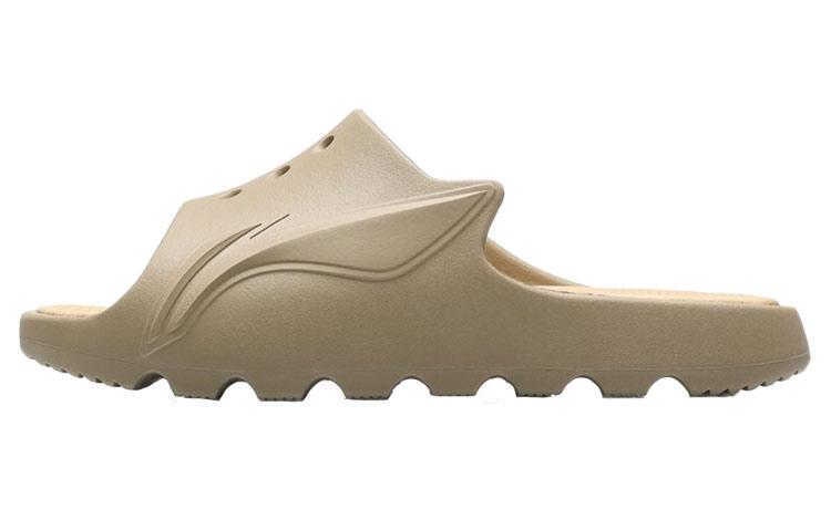 Мужские шлепанцы Li Ning с резиновой подошвой, тихие, хаки, ABTR005-3 41