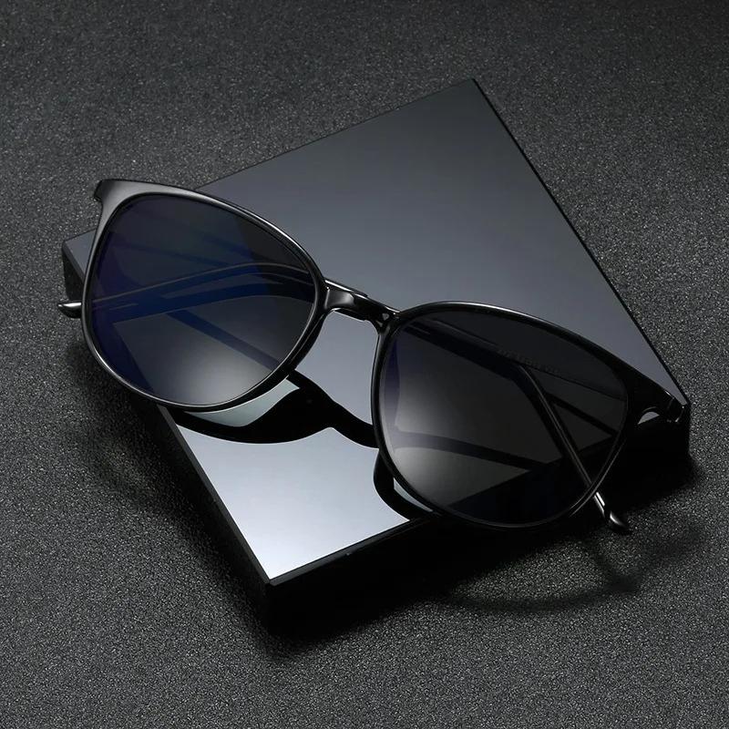 Nouvelles Lunettes de Soleil Presbytie Anti-Lumière Bleue Cadre Carré Rétro Lunettes d'Extérieur Haute Définition avec Dioptries Plus