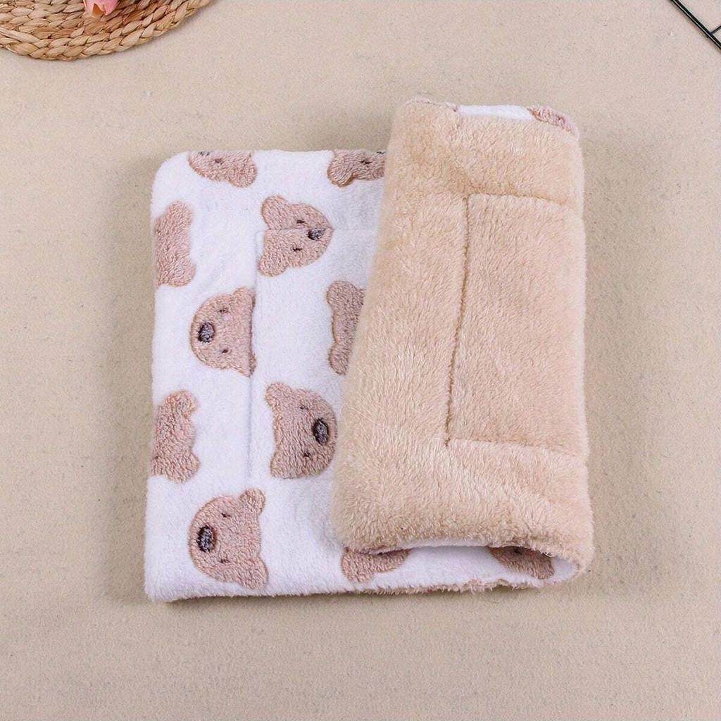 1pc-Cartoon bear print pet blanket, dog bed mat, small and medium-sized dog, cat, sleeping in autumn and winter