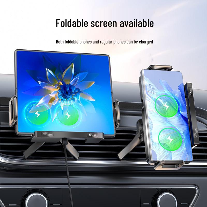 BK55 Foldable Car Phone Mount with Wireless Charging for Huawei X5/Samsung