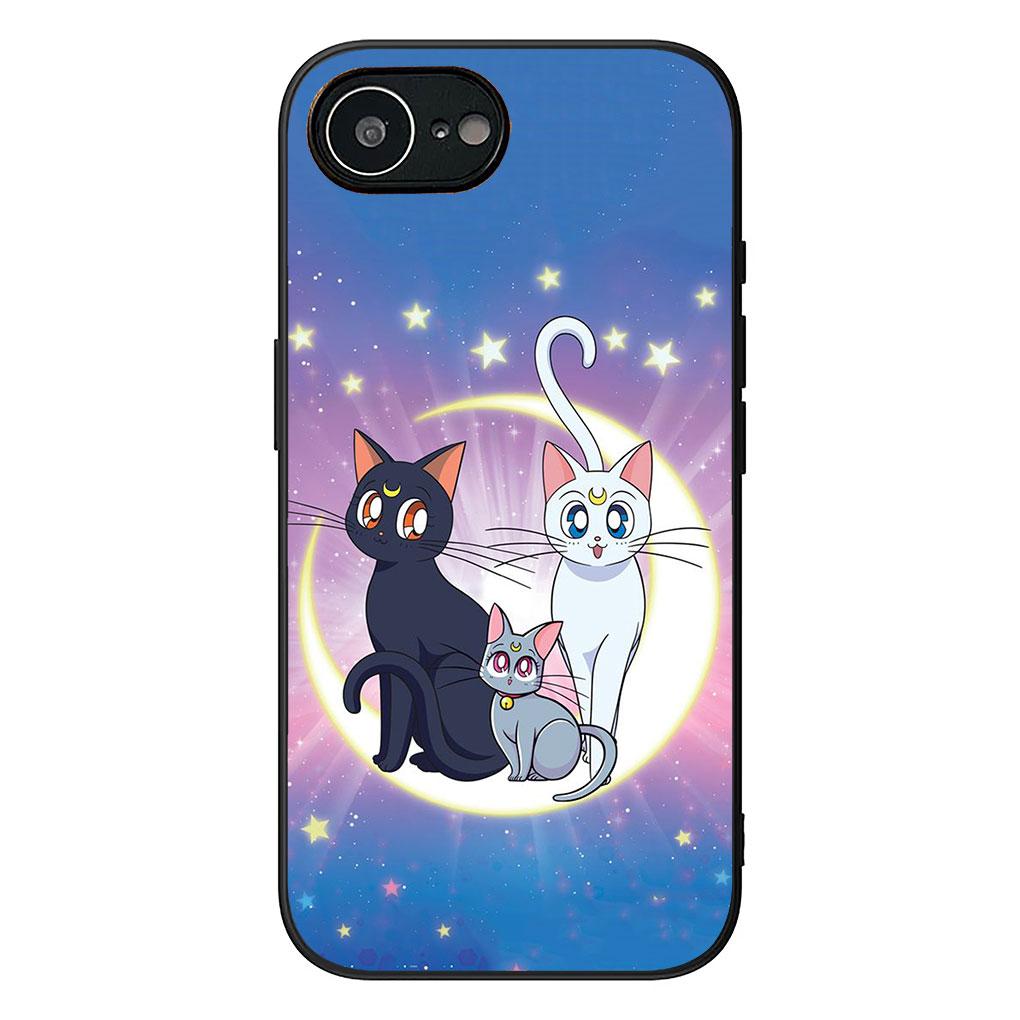 Soft Phone Cover for Samsung Galaxy S25 S24 S23 FE Plus Ultra S7 Edge A16 A15 5G s25+ Case S-Sailors Anime Girl Moon Casing