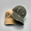 Ripped Wind Embroidery Letters Solid Color Baseball Cap Men'S And Women'S Retro Street Versatile Sunshade Cap