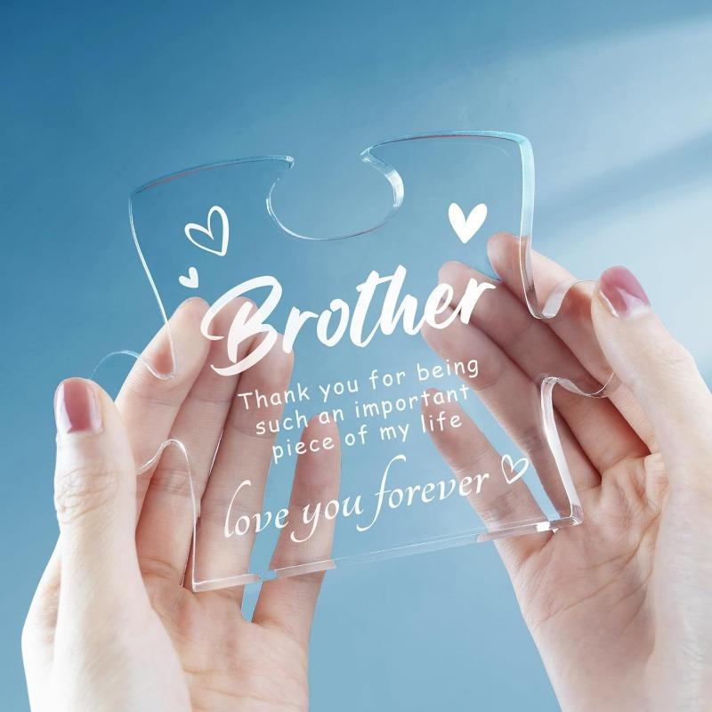 Best Brother Gift: Acrylic Block – Christmas/Birthday/Graduation (From Sister, Wedding Gift Option).