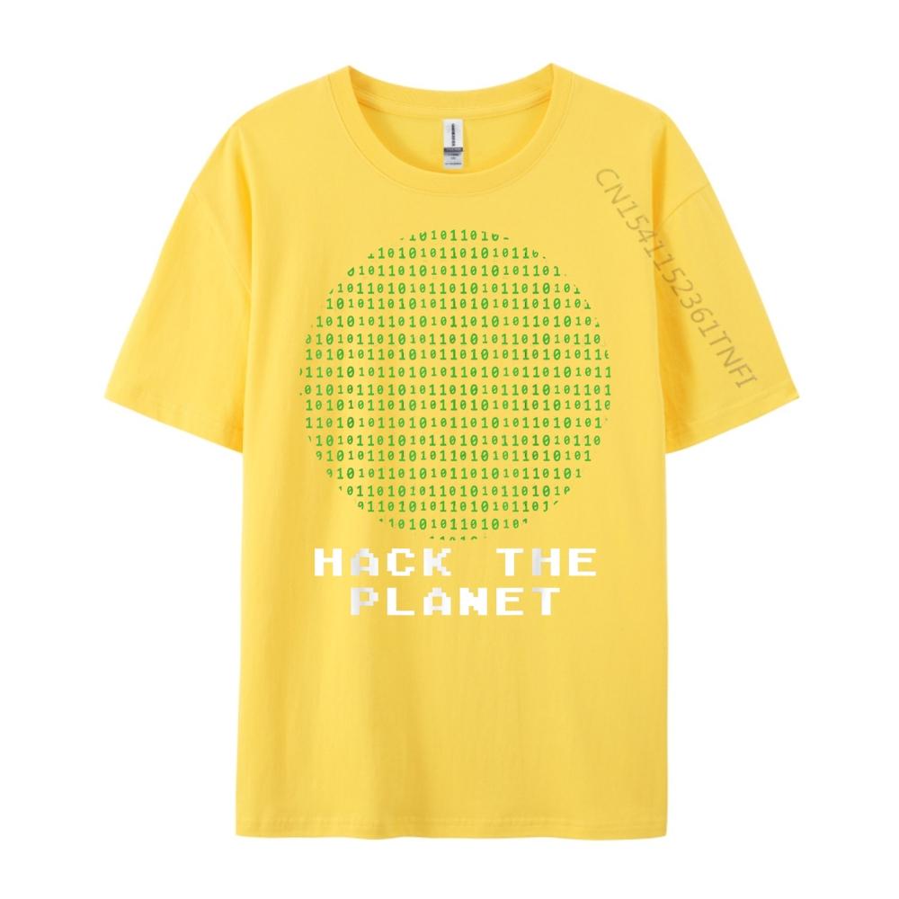 Hack The Planet Binary Code Computer Hacking Coding Hacker Graphic Shirts Men Youth Clothes Gothic Style