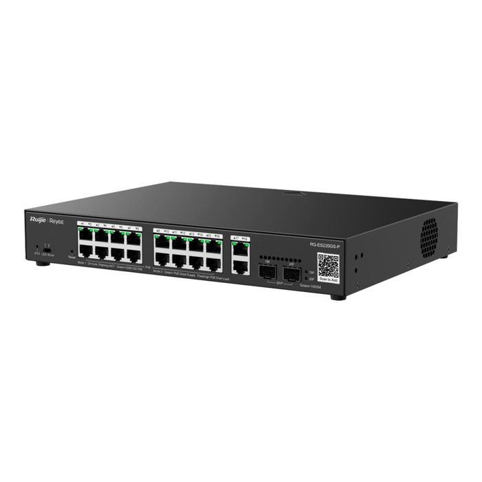 Switch PoE Cloud Géré Reyee 16 PoE 2 SFP 2 uplink 10/100/1000Mbps + 2 SFP 10/100/1000