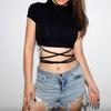 Women Fashion Sexy Sling Blouse Trap Embroidery Top