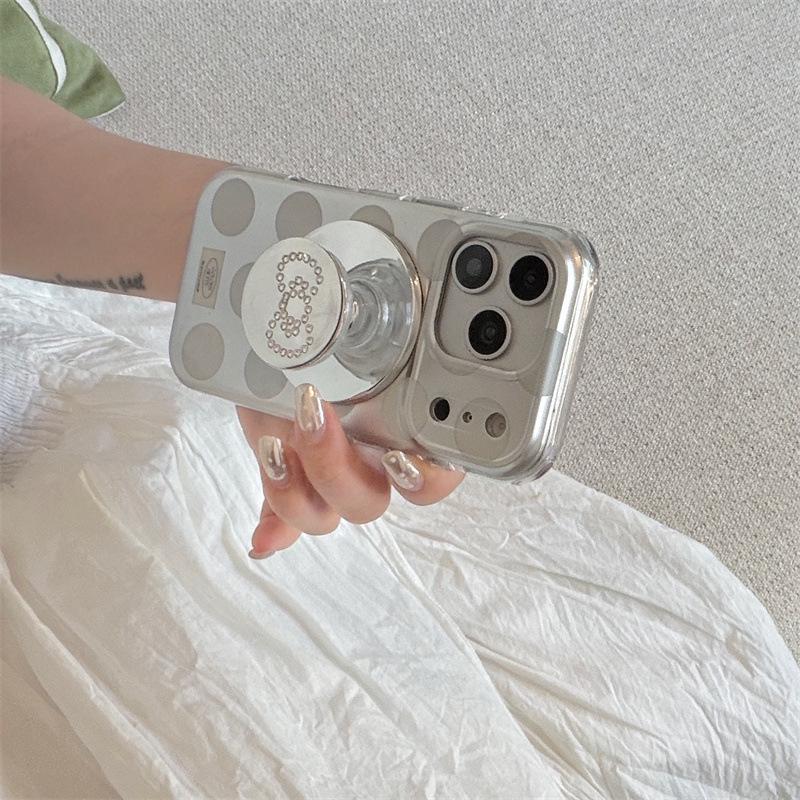 

Electroplated Polka Dot Bow Star Magnetic Case for iPhone 17/16 Pro Max/15/14 14 Pro