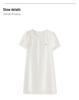 Women's Summer Mesh Jacquard Cut-Out Dress with Round Neck