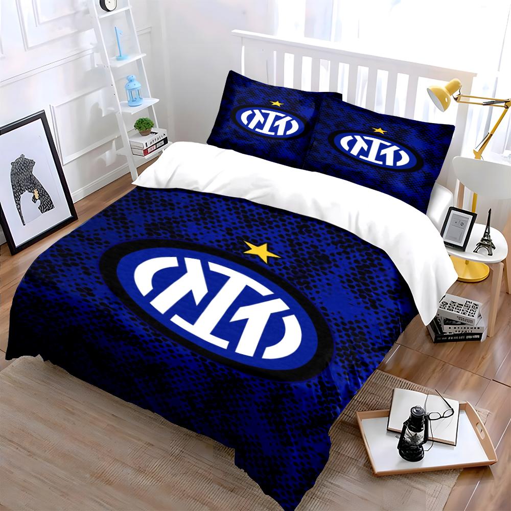 Set Biancheria da Letto Logo Inter Milan Set Biancheria da Letto (1 copripiumino, 2 federe, piumino non incluso)