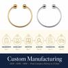 18K Gold Plated Female Stainless Steel Cuff Bracelet Silver Color Solid Metal Ball Bracelet Fashionable Cuff Bangle