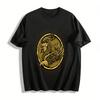 Vintage Gold Griffon Print Casual Top Pure Cotton T-shirt