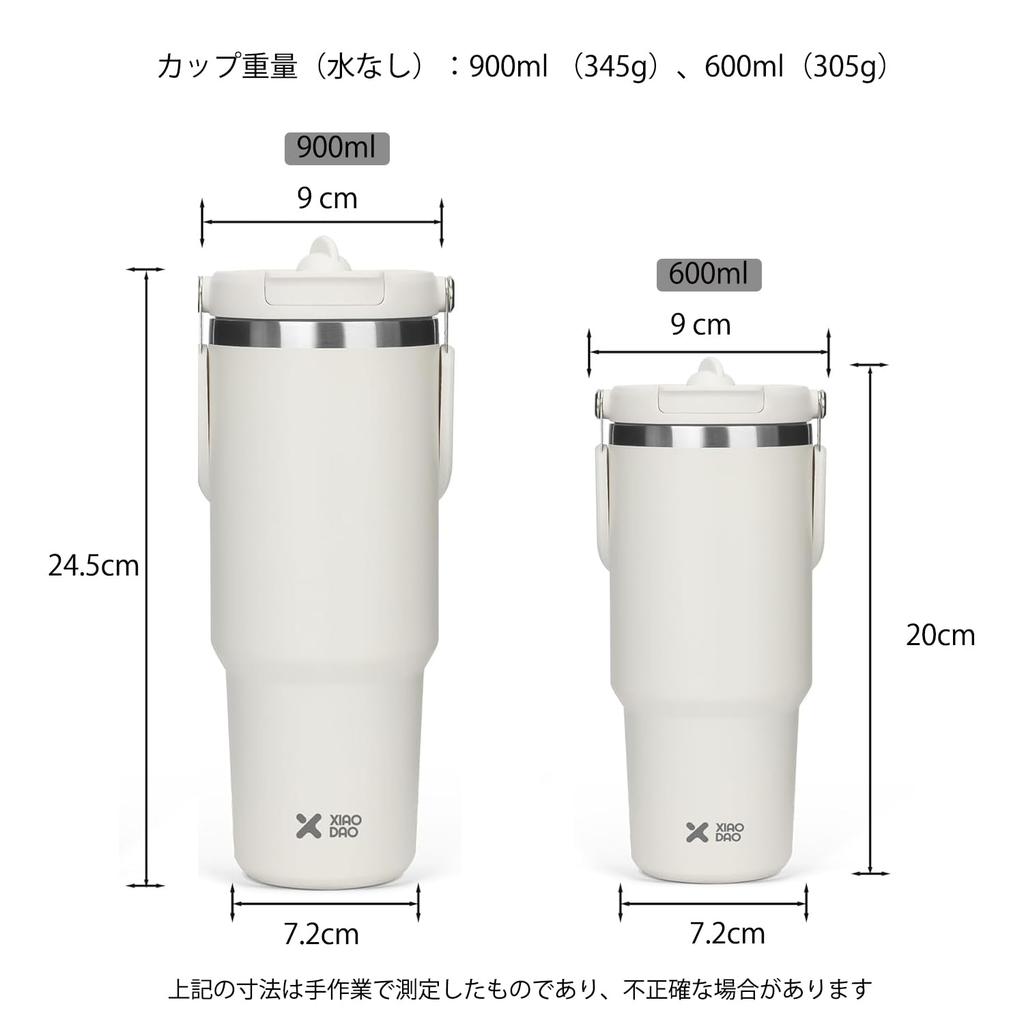 KONARO Tumbler, 600ml900ml, Large Capacity, with Straw, Lid, Vacuum Insulated, Keeps Hot or Cold, Stainless Steel Bottle, Wide Mouth, Direct