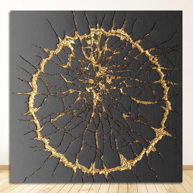 Stampa artistica su tela, decorazione per la casa nordica, quadri da parete per soggiorno, camera da letto, decorazione Laeacco Golden Art Poster Wall