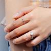 47Bag 925 Silver Layered Cubic Ring Sierra