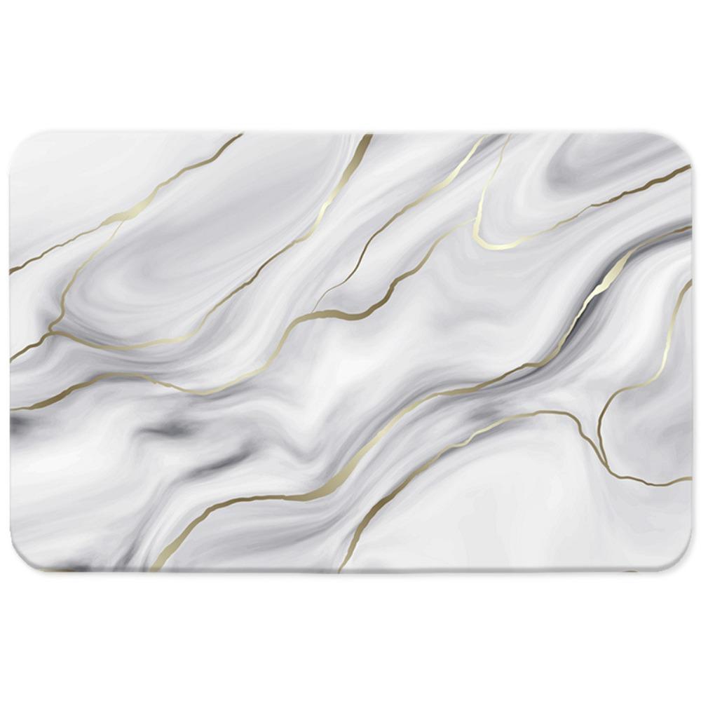 Simple Printing Bathroom Thickening Mat Bath Non-slip Carpets In Wash Basin Bathtub Side Floor Rug Shower Room Doormat Memory Foam 3D Pad