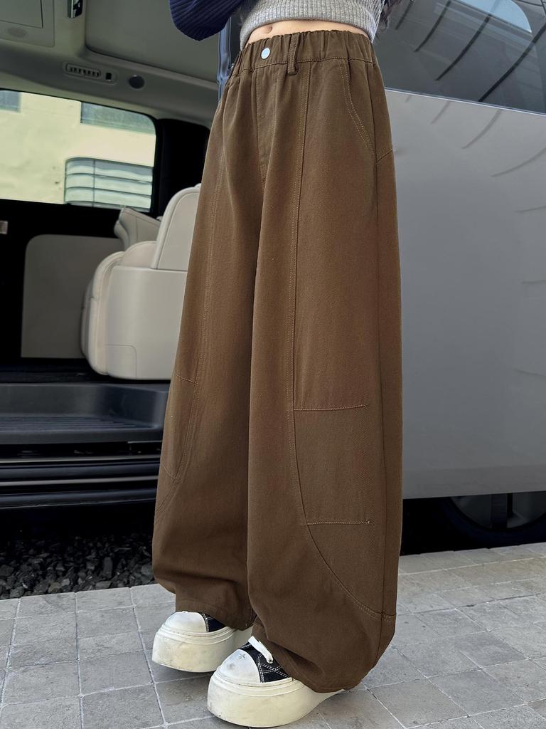 Girls' 2025 Autumn Casual Scimitar Pants: Versatile Korean Style for Big and Middle Kids