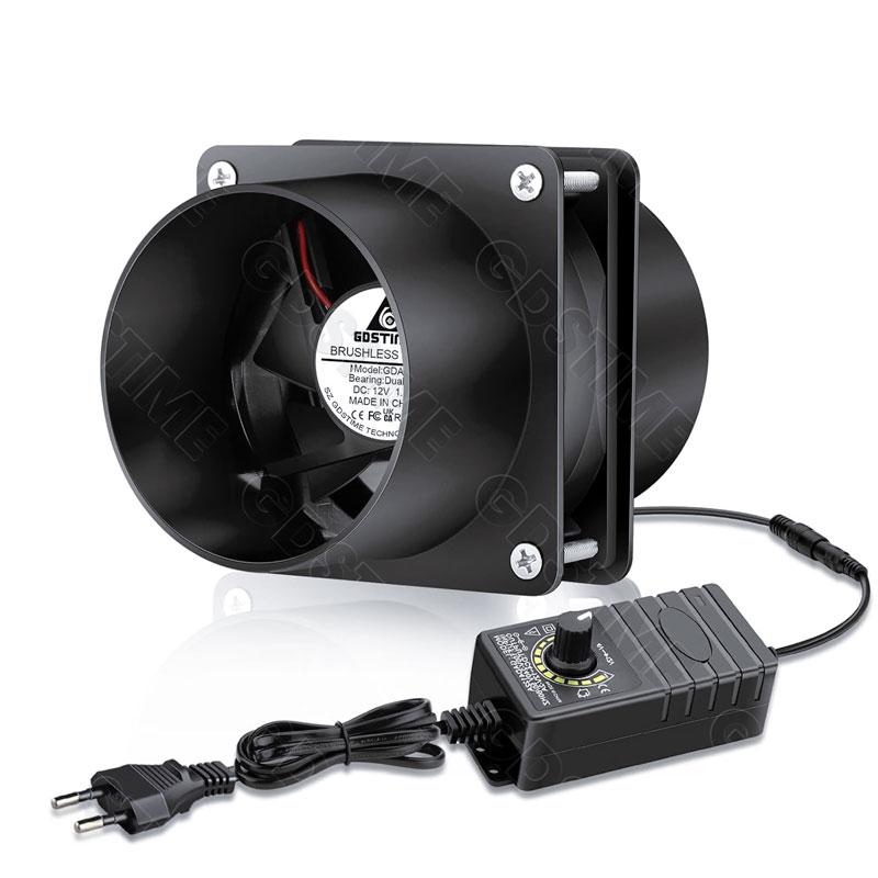 Smoke Absorber Fume Extractor 12V 220V Adjustable Speed Fan 80MM 120MM Pipe Duct Exhuast Fan for Kitchen Exhaust and Electronics