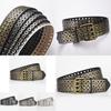 Unique And Stylish Pu Leather Belt With Rivets And Eyelets For Men And Women