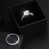 D VVS1 All Moissanite Row Rings Set For Women   CopperPlated 18K White Gold Diamond Ring Wedding Bands Fine Jewelry