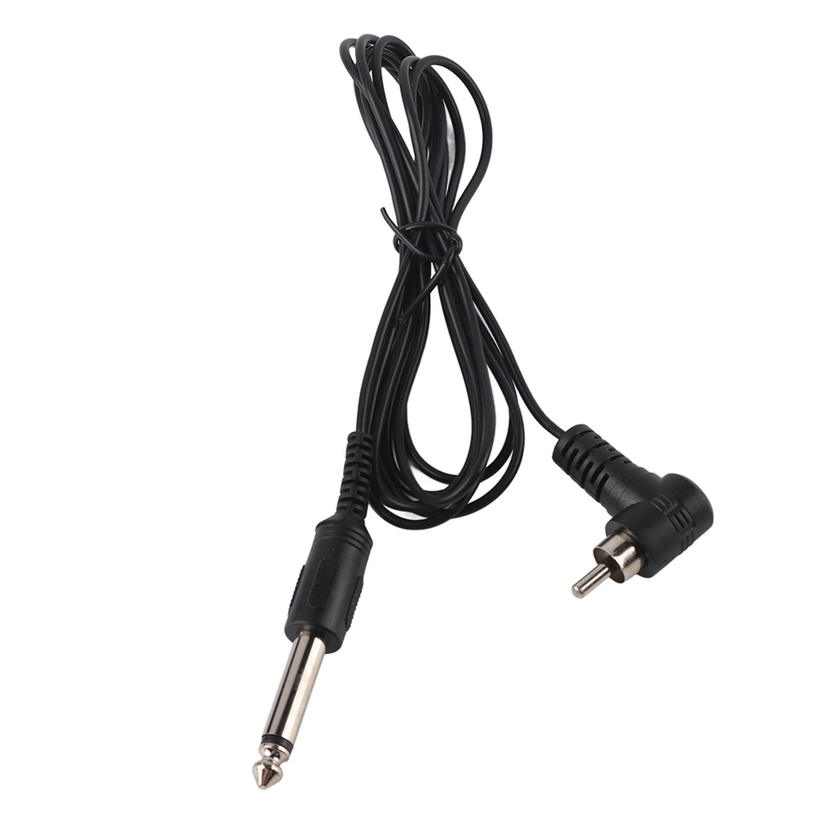 

Tattoo Machine Ultra fine Hook Line RCA Interface Durable Right Angle Elbow Clip Cord Orange