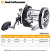 New Saltwater Fishing Reels 7+1bb Casting Sea Fishing Reel Gear Ratio 4.4:1 Spinning Reel 20-30KG Grag Trolling Reel Round Baitcasting Reel Lure Reel