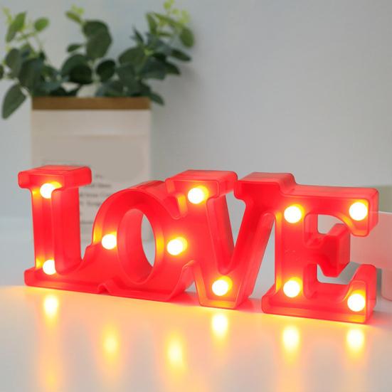Letter Light Battery Operated Romantic Express Love Props LED Marquee Letters Love Sign Lamp for Wedding