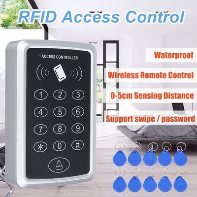 DC 12V 300KHz Standalone Access Controller+EM RFID Access Control Keypad Panel Card Reader Door Lock 10pcs