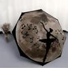 1pc Dance Moon Automatic Open/Close Umbrella - Compact Travel Umbrella with 8-Rib Durable Frame, Lightweight & Portable Design Z20