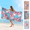 Kawaii O-Opanchu Usagi Strandtuch Cartoon Niedlich Sommer Kinder Großes Badebecken Strandtuch Mikrofaser Saugfähig Zum Schwimmen Reisen