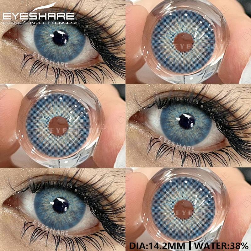 Natural Color Contact Lenses 2Pcs Colorful Makeup Black Eyes Contact Blue Beauty Pupils Yearly Cosmetic Gray Lenses