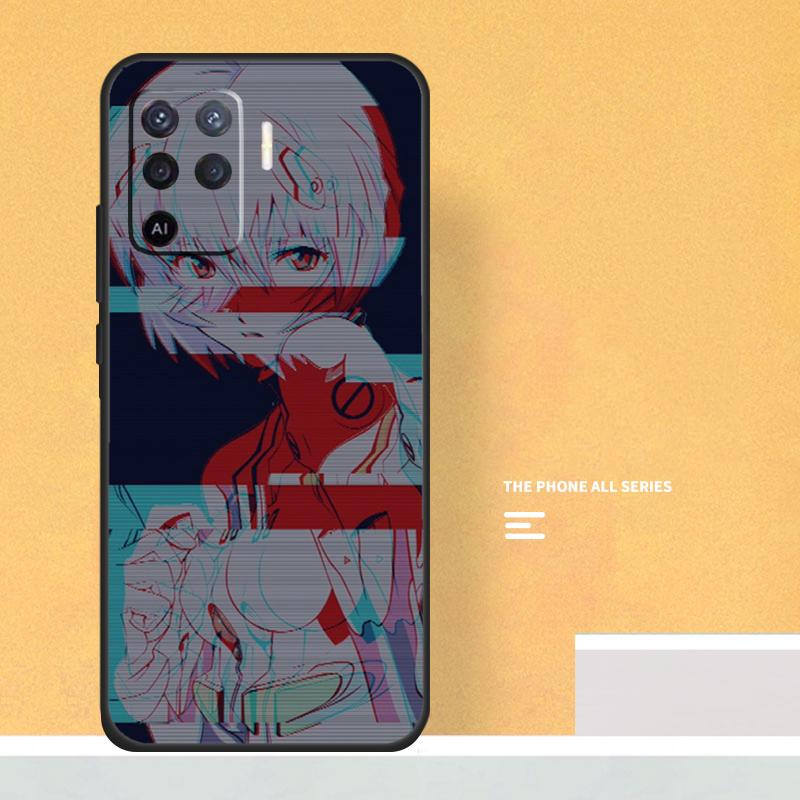 Vaporwave Glitch Anime Case For Oppo A40 A60 A80 A78 A98 A58 A38 A18 A54 A74 A94 A96 A76 A16 A15 A17 A57 A5 A6 Pro