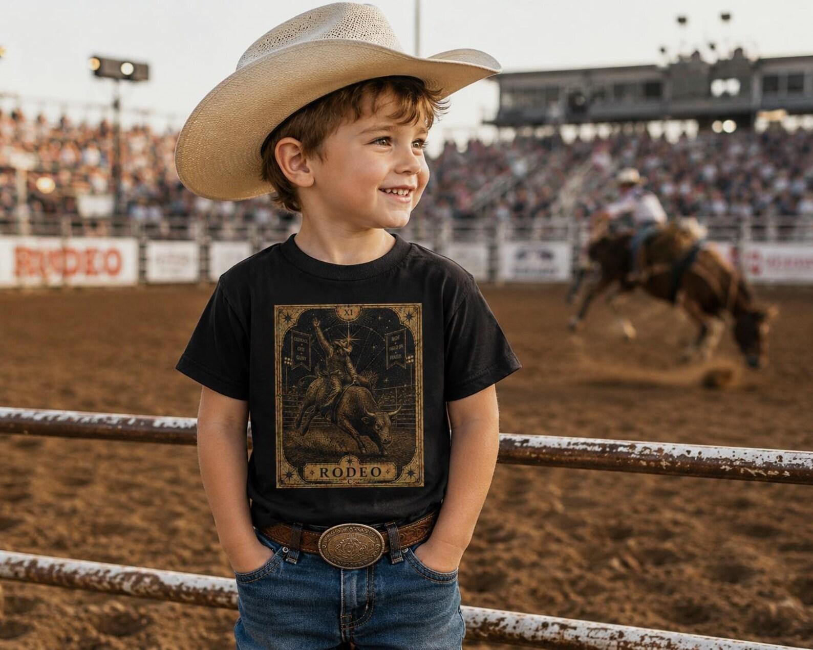 Rodeo Bull Rider Unisex Tee | Vintage Western Cowboy Illustration 160