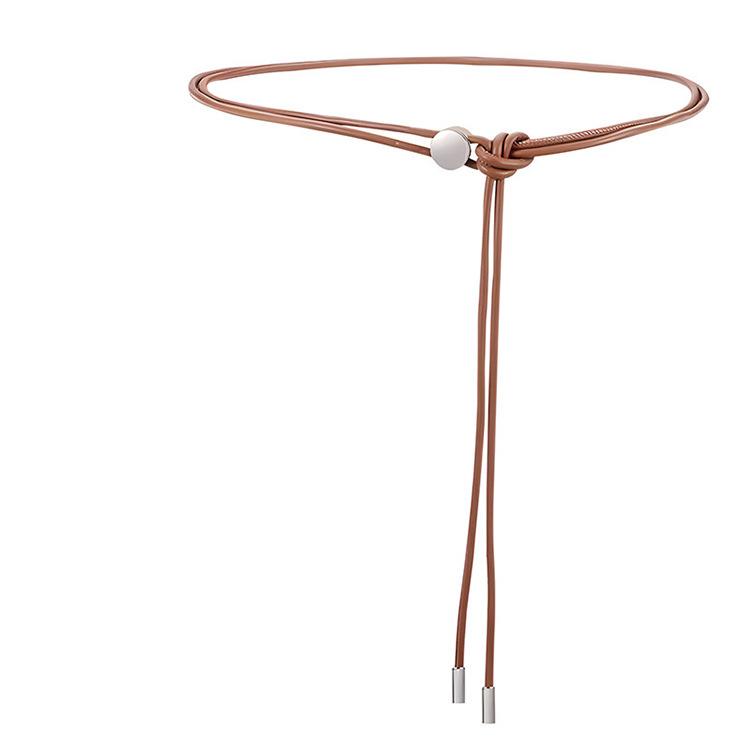 Neuer Weicher Geknoteter Dünner Taillengürtel für Damenkleider mit Einfacher und Vielseitiger Gürteldekoration, Taillenseil mit Kleiderlederseil