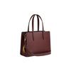 New COACH Carter Pebbled Leather Tote Bag, Shopping Bag, Handbag Large Women's Brown Red CJ806-B4WN