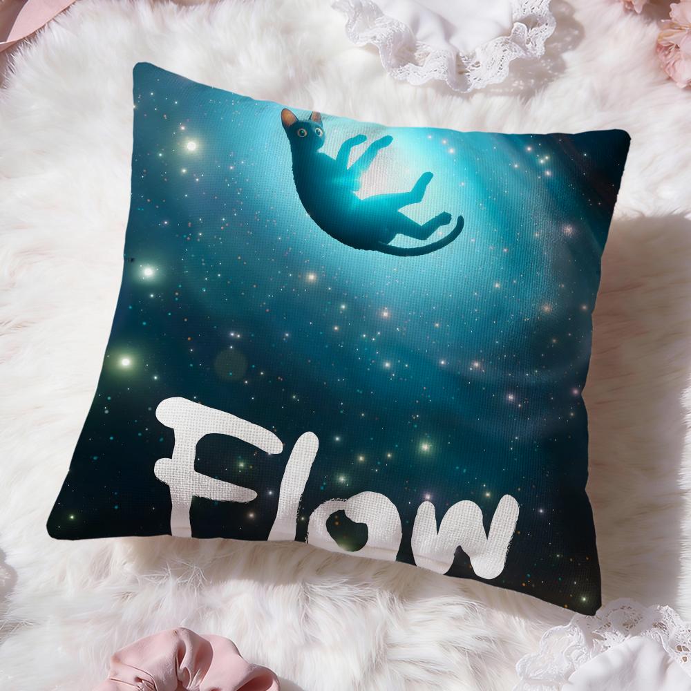 Cartoon Movie F-Flow Cushion Cover Premium Comfort Reversible Pillow Cove -Two In One Design for Any Room & Car Interior